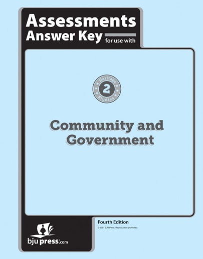 BJU Press Heritage Studies 2 Assessments Answer Key 4th Edition