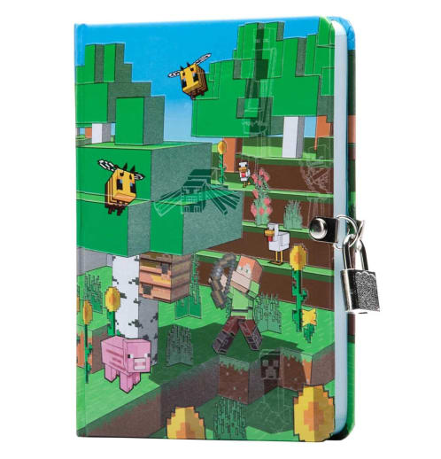 Minecraft: Mobs Glow-in-the-Dark Lock & Key Diary