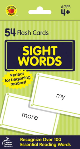Sight Words Flash Cards