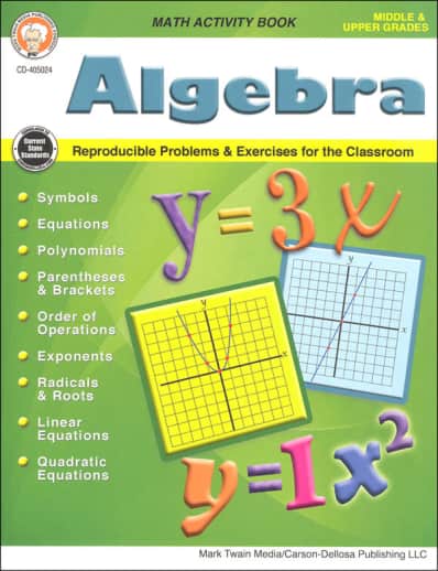 Algebra Math Activity Book