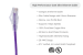 Cat6 Slim Ethernet Patch Cable, Snagless, 7 ft, Purple