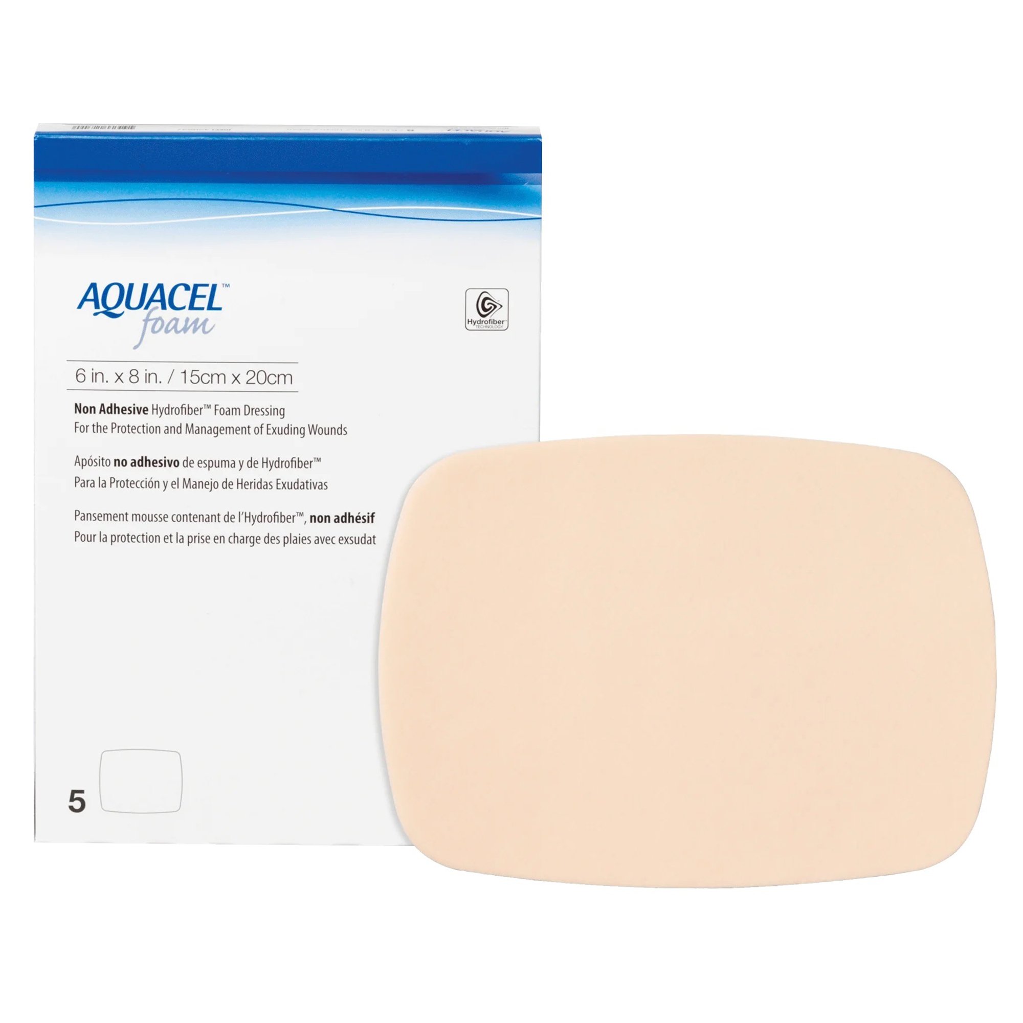 Aquacel Nonadhesive without Border Foam Dressing, 6 x 8 Inch MK 802591