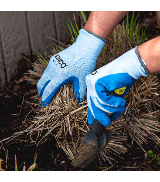 Polyester Knit Shell & Latex Palm, Gray, large