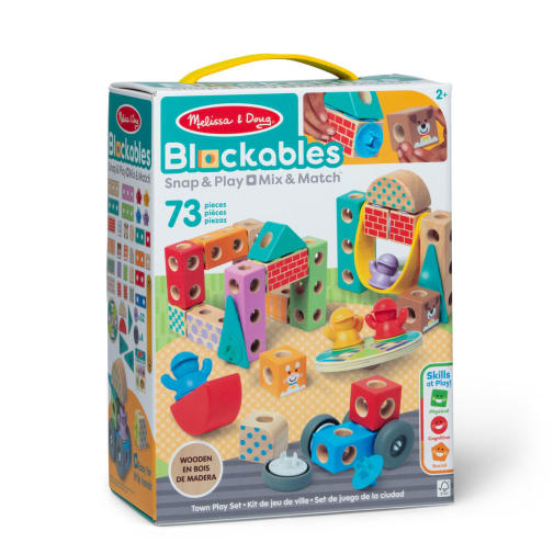 Melissa & Doug Blockables Town Play Set