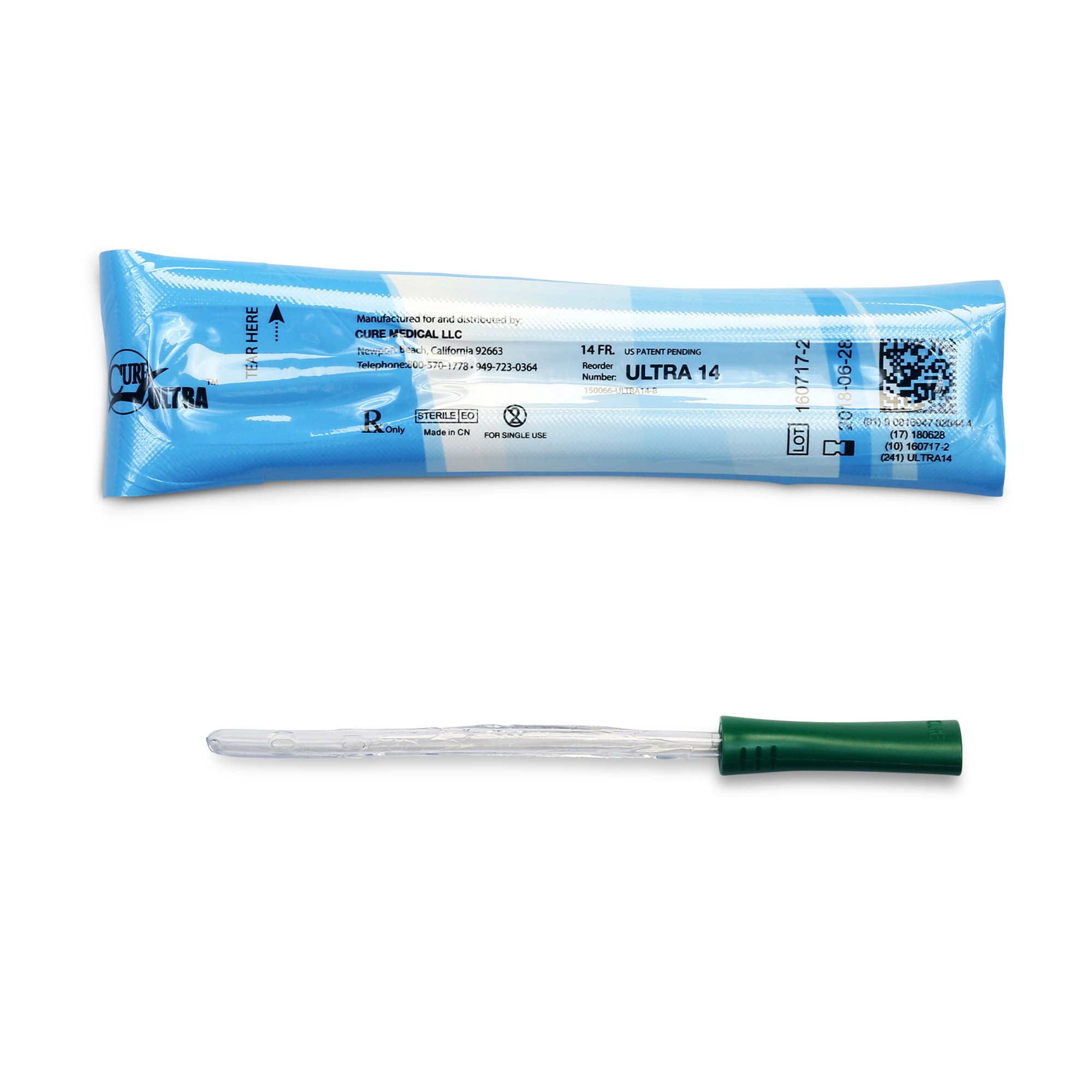 Cure Ultra Female Intermittent Catheter, 14 Fr., Straight MK 1020190