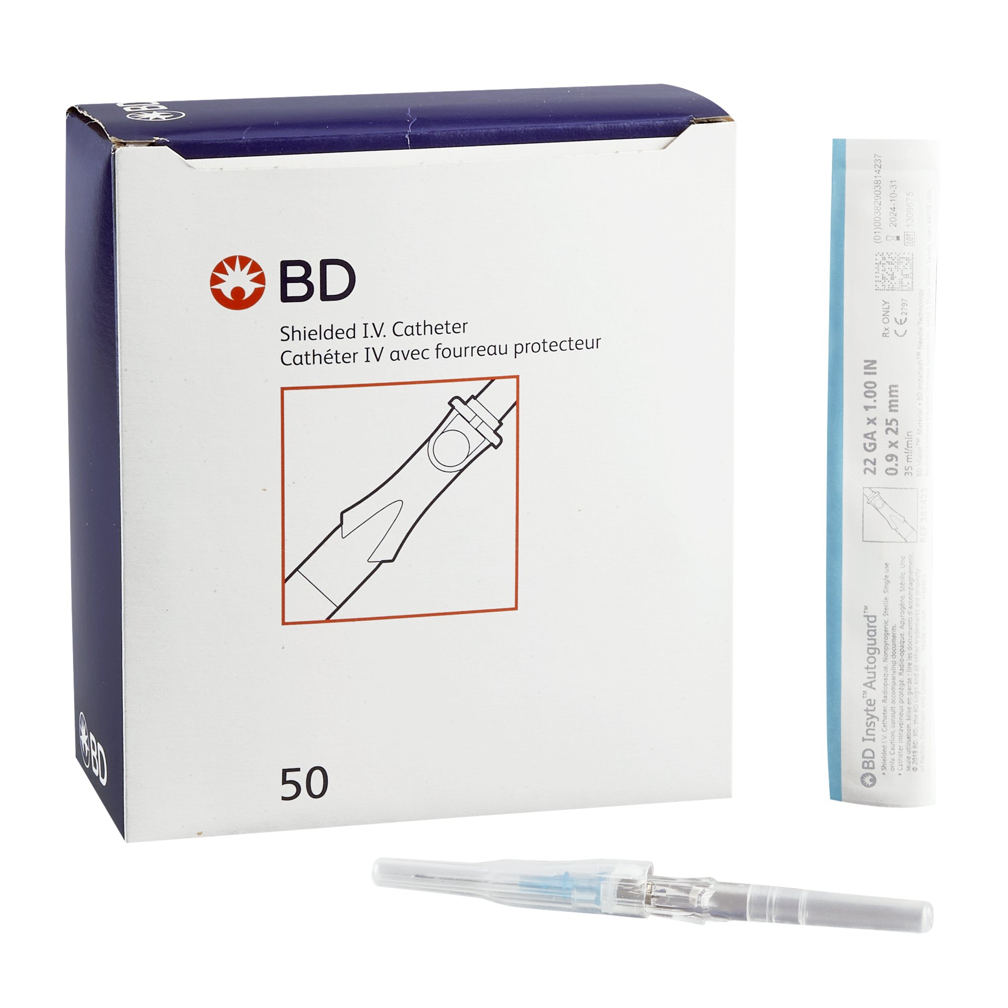 Insyte-N Autoguard Peripheral IV Catheter, 22 Gauge MK 330000