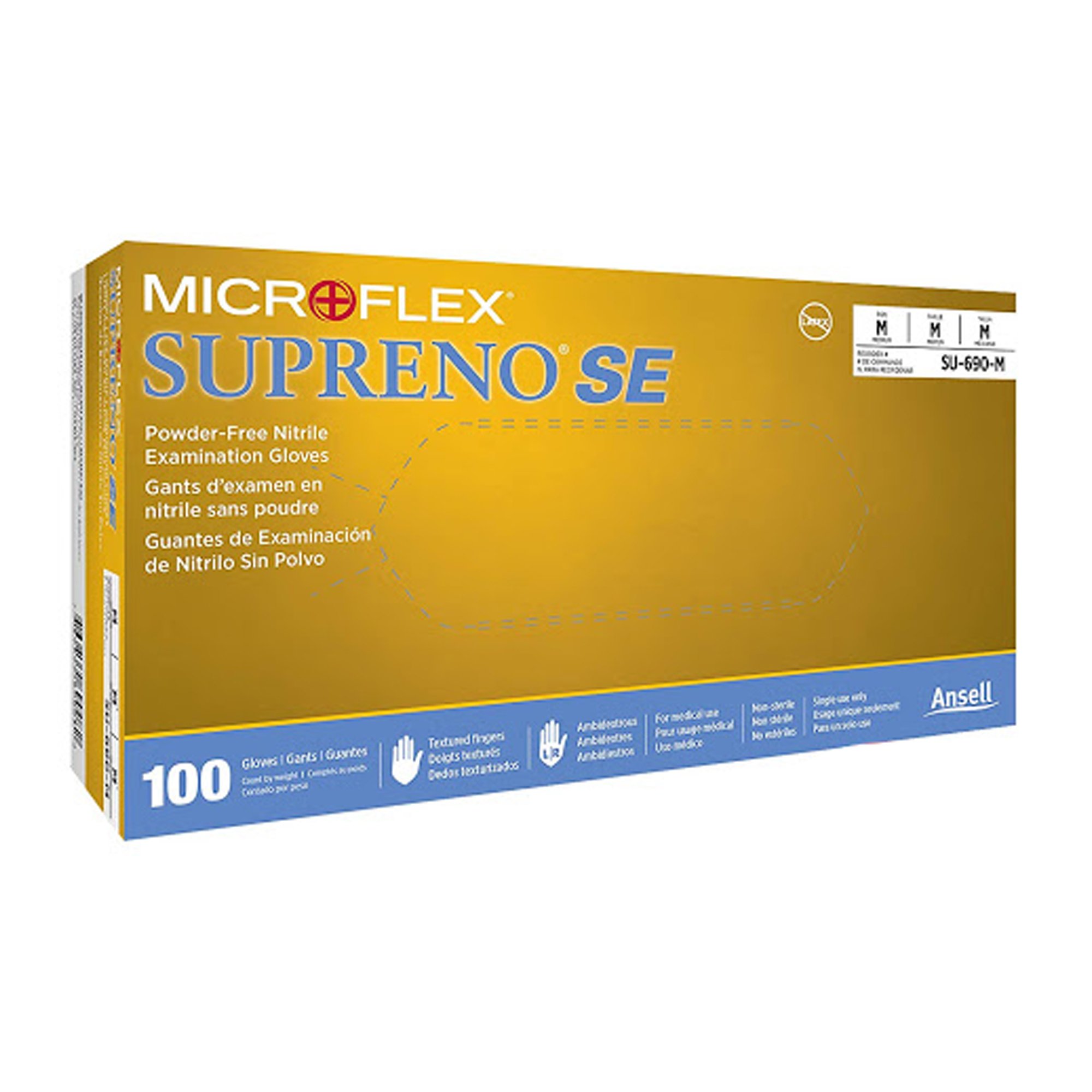 Supreno SE Nitrile Exam Glove, Medium, Blue MK 368033