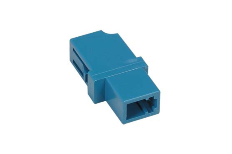 Fiber Adapter, LC/UPC Simplex Singlemode, Without Flange, Blue