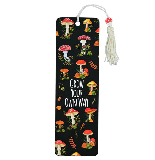 Mushrooms Beaded Bookmark