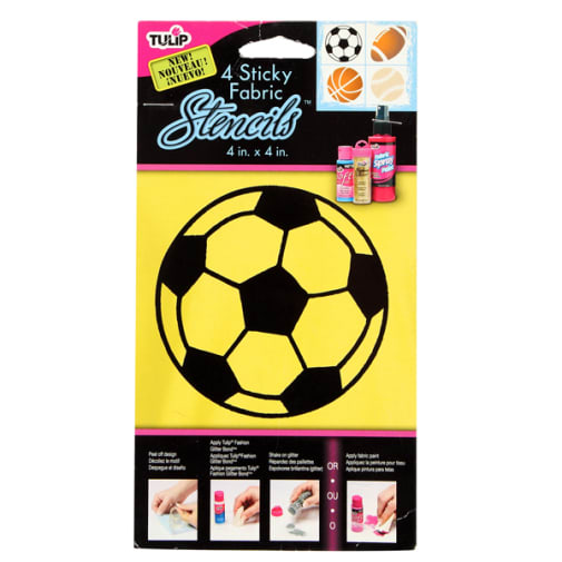 Sticky Fabric Stencil - Small Sports Icons