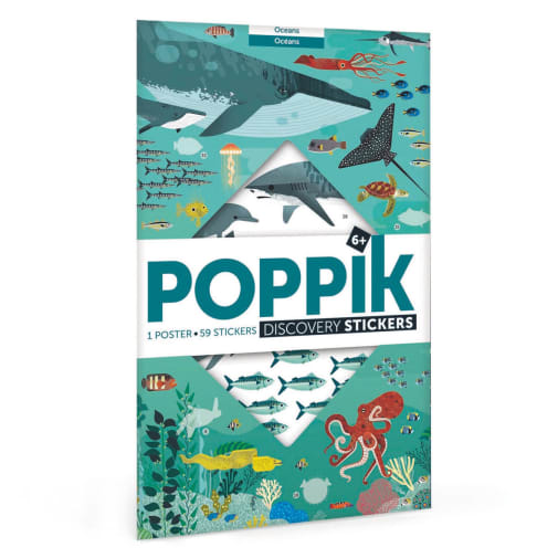 Poppik Discovery Poster + Stickers - Oceans