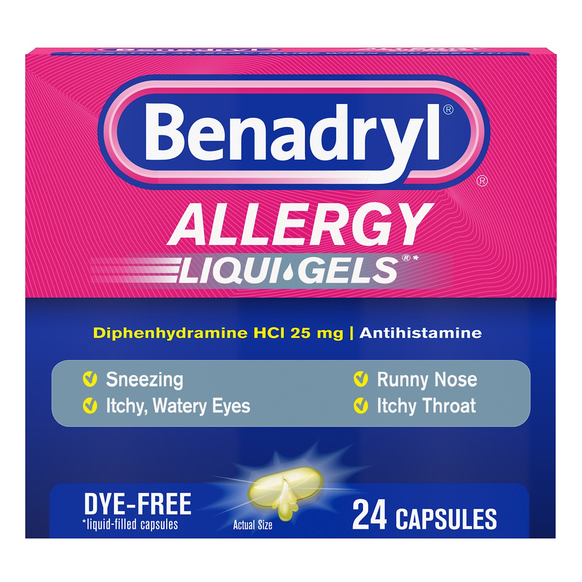 Benadryl Allergy Liqui-Gels Dye Free MK 697285