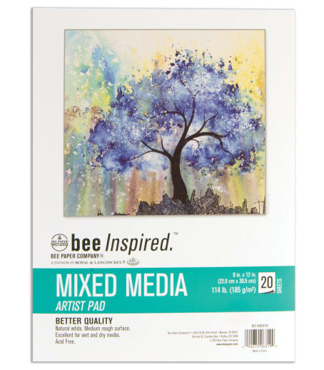 Bee Inspired Mixed Media Artist Pad (9x12)