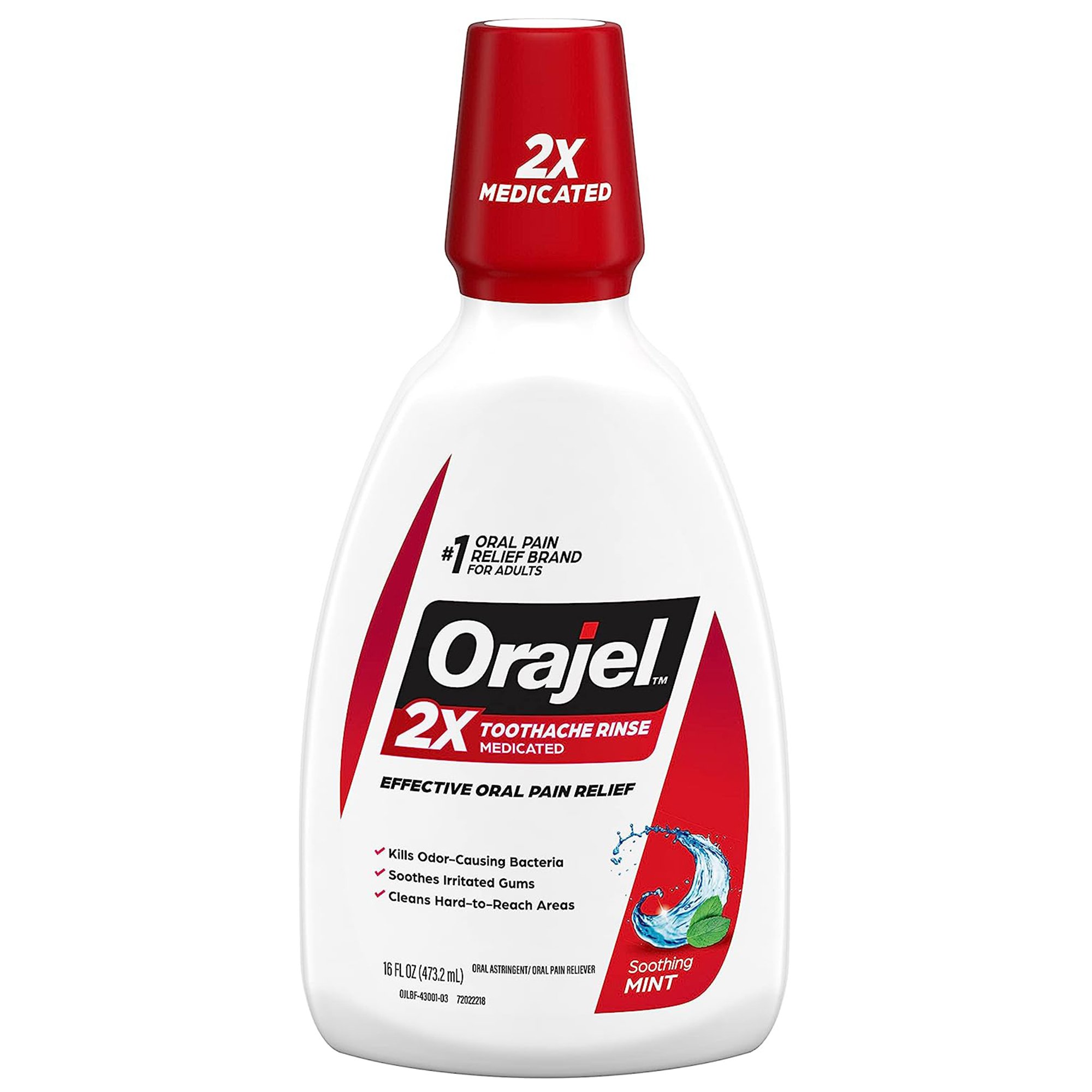 Orajel for Toothache Analgesic and Astringent Rinse Soothing Mint MK 1231271
