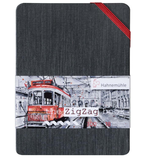 ZigZag Watercolor Paper Book: Size A6/5.83" x 4.13"