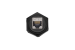 Cat6 RJ45 Shielded Industrial Panelmount Bulkhead Coupler, Black