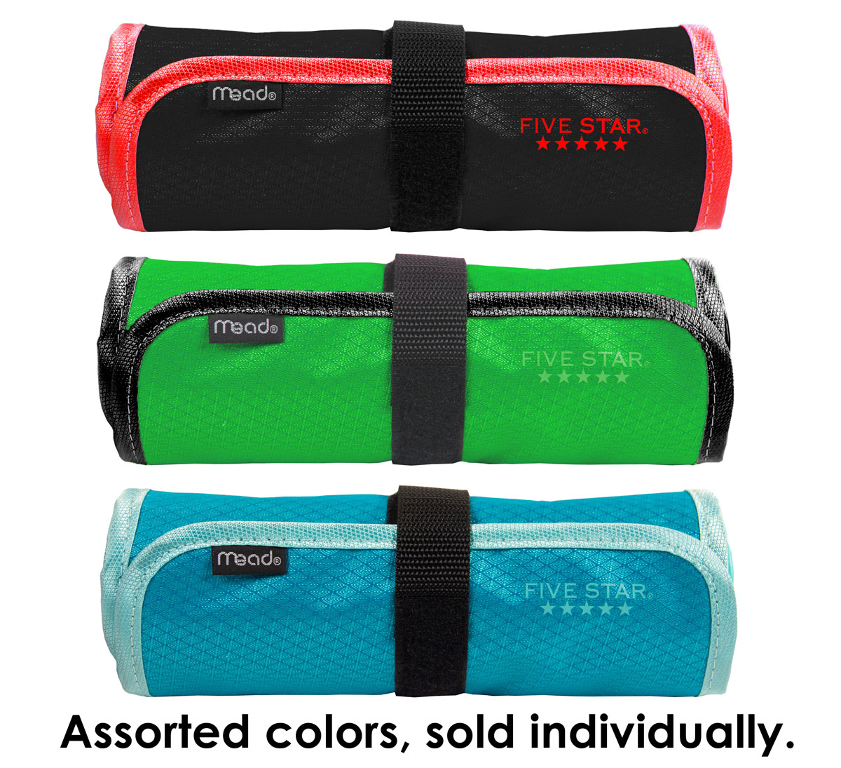 Five Star 2-In-1 Pencil Pouch, Assorted Colors 