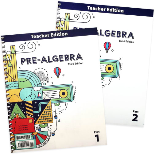 BJU Press Pre-Algebra Teacher Edition 3rd Edition