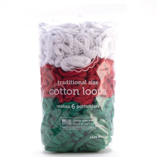 Friendly Loom Potholder Cotton Loops - Bright Holiday (Traditional Size)