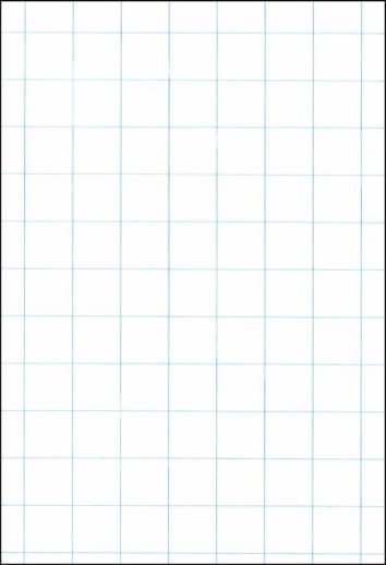 Ruled Cross Section Drawing Paper - White 1" Ruled, Approximately 100 Sheets
