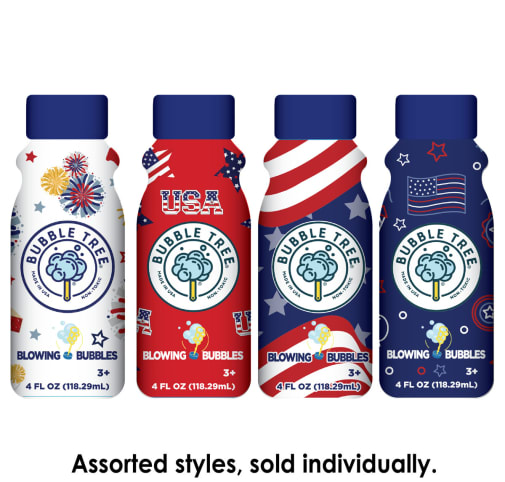 Bubble Tree America's Bubbles Aluminum Bottle with Bubbles & Wand 4 oz.