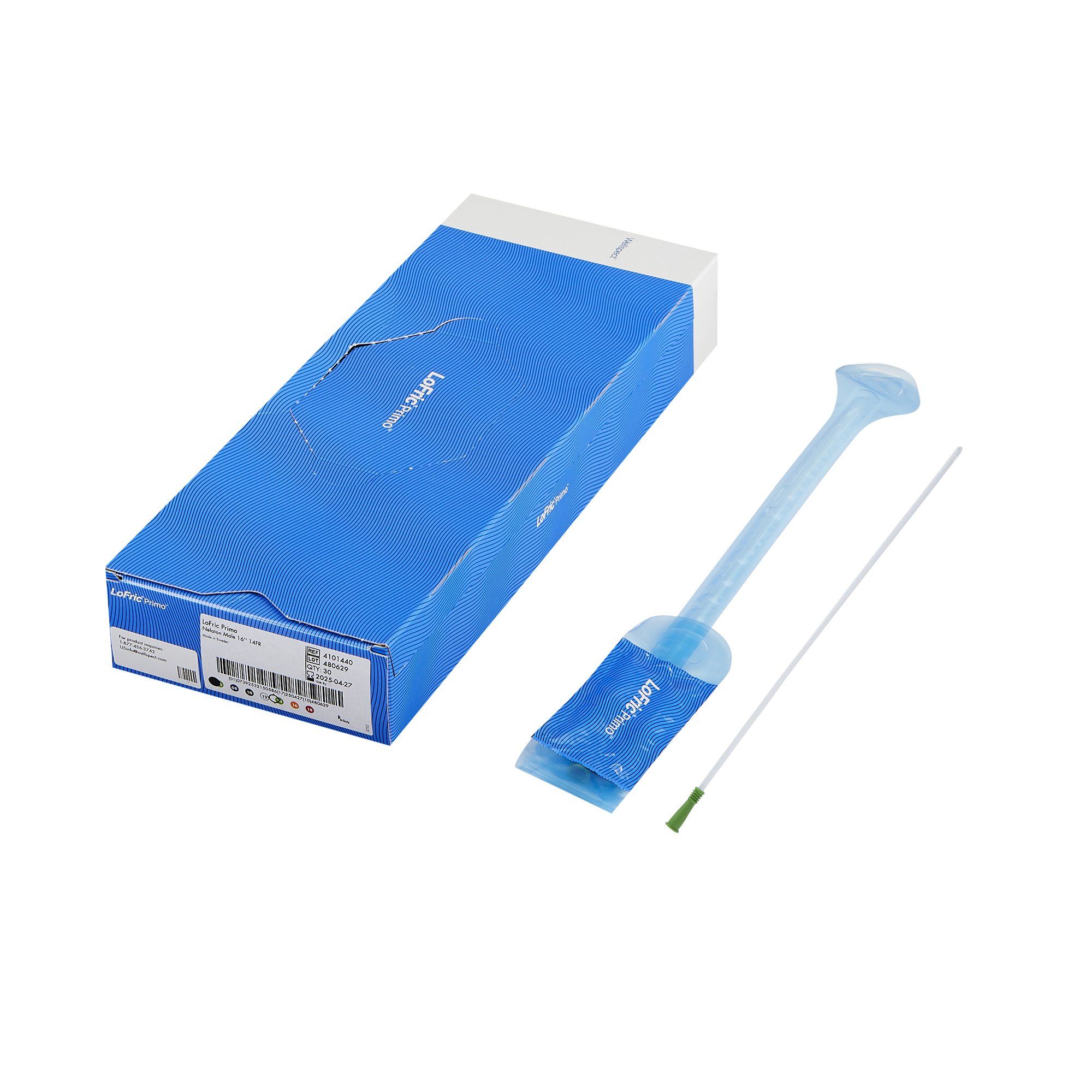 LoFric Primo Urethral Catheter, 14 Fr., Male, Straight MK 848393