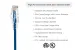 CAT6A Slim Snagless Ethernet Patch Cable, Booted, 1 ft, Blue