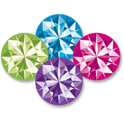 Colorful Bling Self Adhesive Jewels (32 per pack)