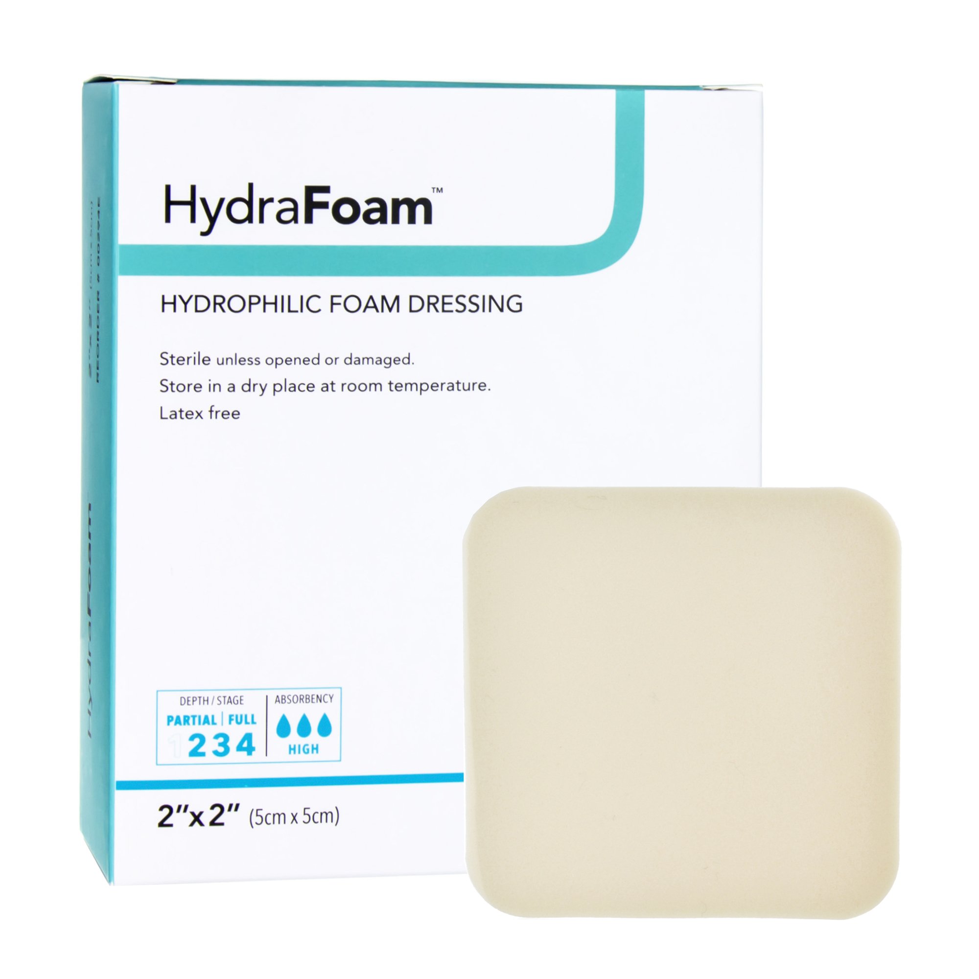 HydraFoam Nonadhesive Foam Dressing, 2 x 2 Inch MK 719721
