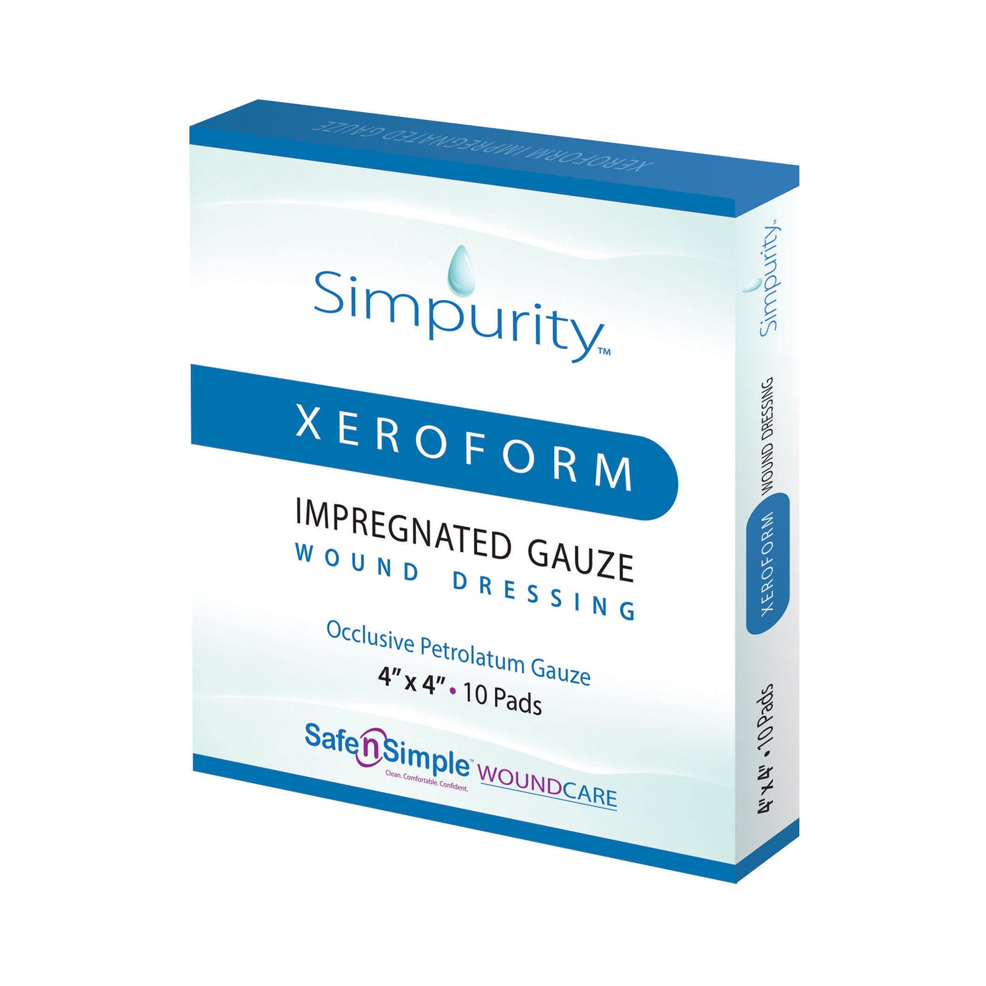 Simpurity Xeroform Petrolatum Impregnated Dressing, 4 x 4 Inch MK 1153708