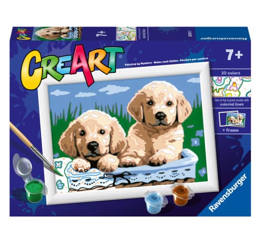 Ravensburger Creart Paint by Number - Cute Puppies  (5x7)