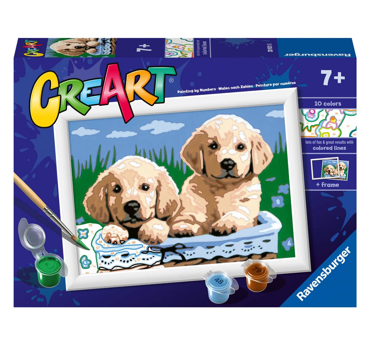 Ravensburger Creart Paint by Number - Cute Puppies  (5x7)