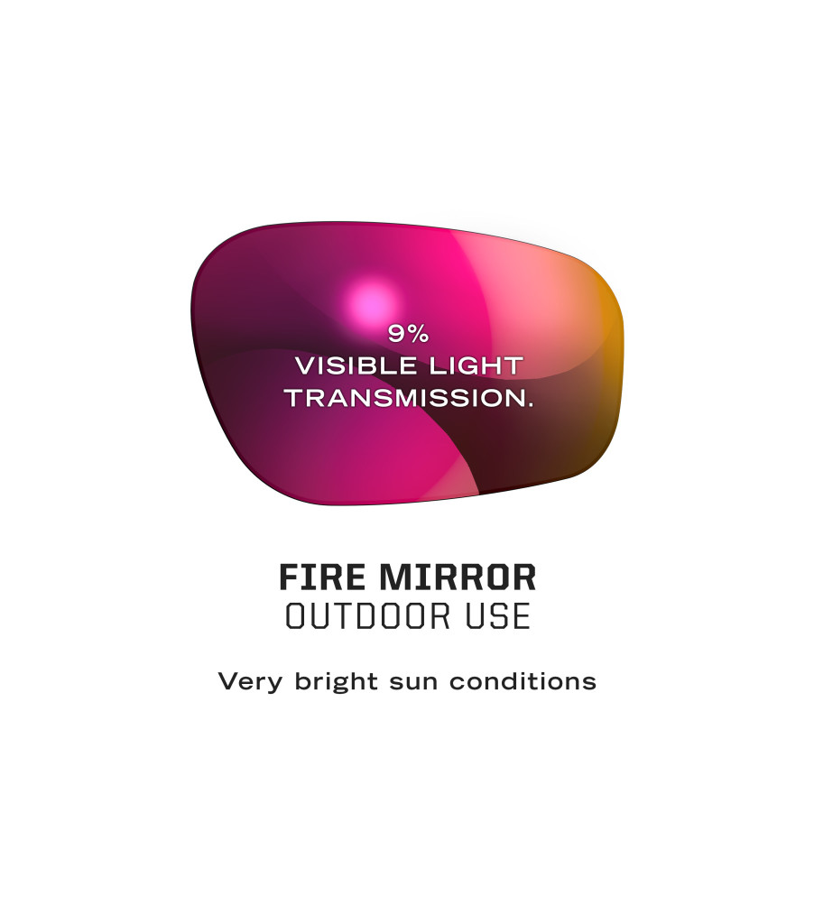 Type-A | Black Frame | Red Fire Mirror Lens, Red/Black, large image number 2