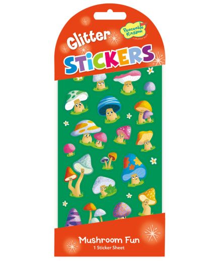 Mushroom Fun Glitter Stickers