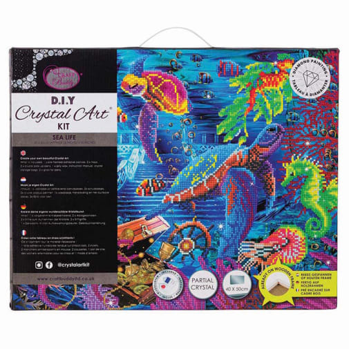 Crystal Art Large Framed Kit - Sea Life