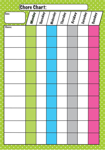 Magnetic Chore Chart (Wipe-On/Wipe Off)