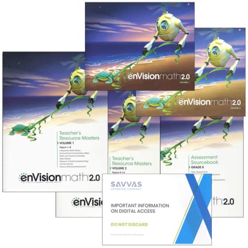 Savvas EnVision Math 2.0 Kindergarten Homeschool Bundle (2017 Edition)