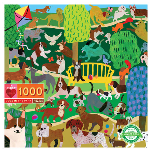 eeboo Dogs in the Park Jigsaw Puzzle (1000 pieces)