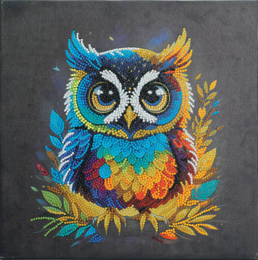Crystal Art Medium Mounted Kit: Owl