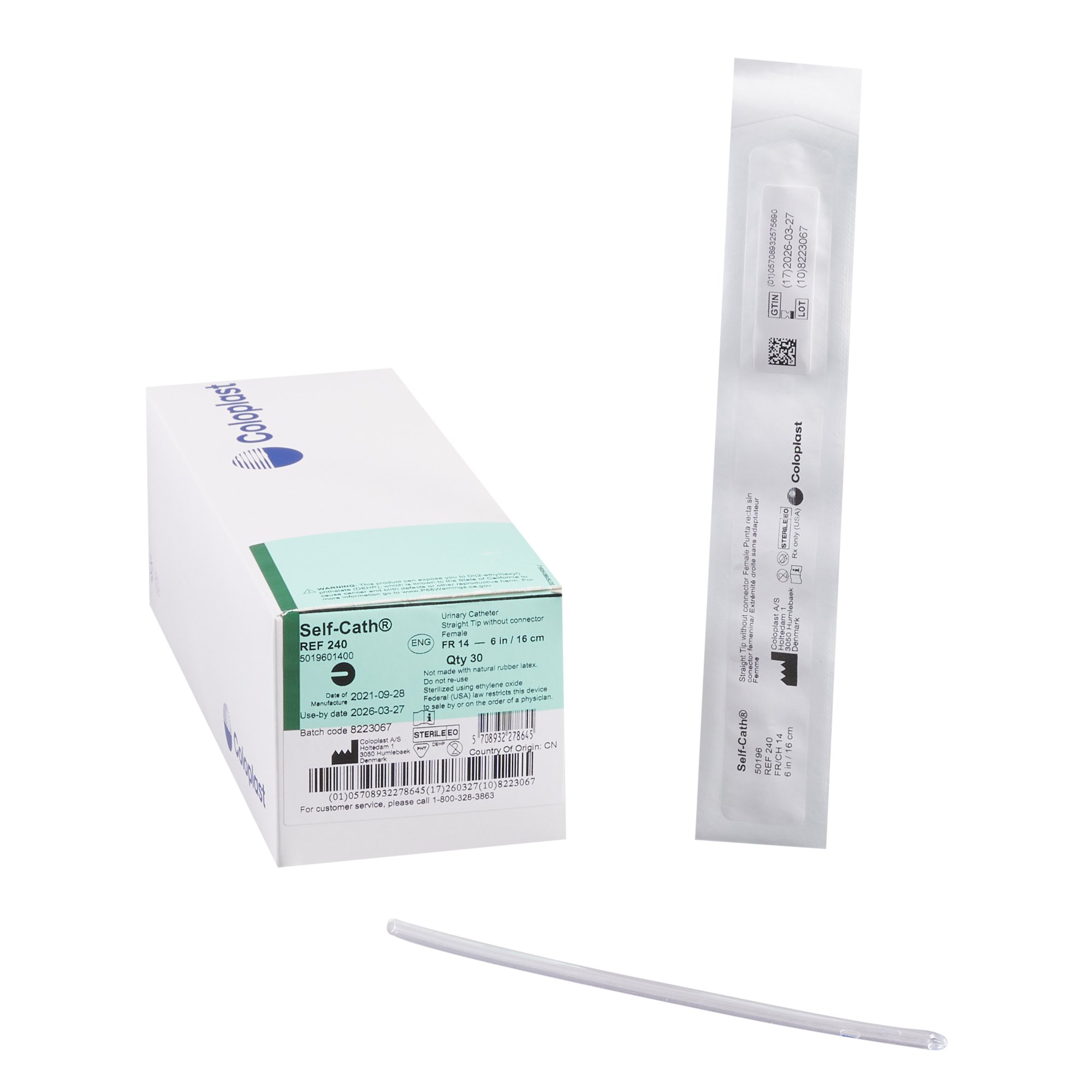 Self-Cath Urethral Catheter, 14 Fr., Female, Straight MK 321680