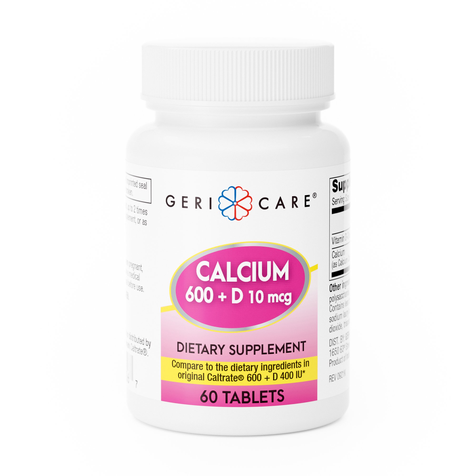 Geri-Care Calcium 600 + D Dietary Supplement MK 1240634