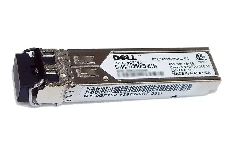 Dell GF76J 1G 1000Base-SX SFP Transceiver Module, Refurbished, Original