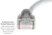 Cat6A Ethernet Patch Cable, Half-moon Boot, UTP, 1 ft, Gray