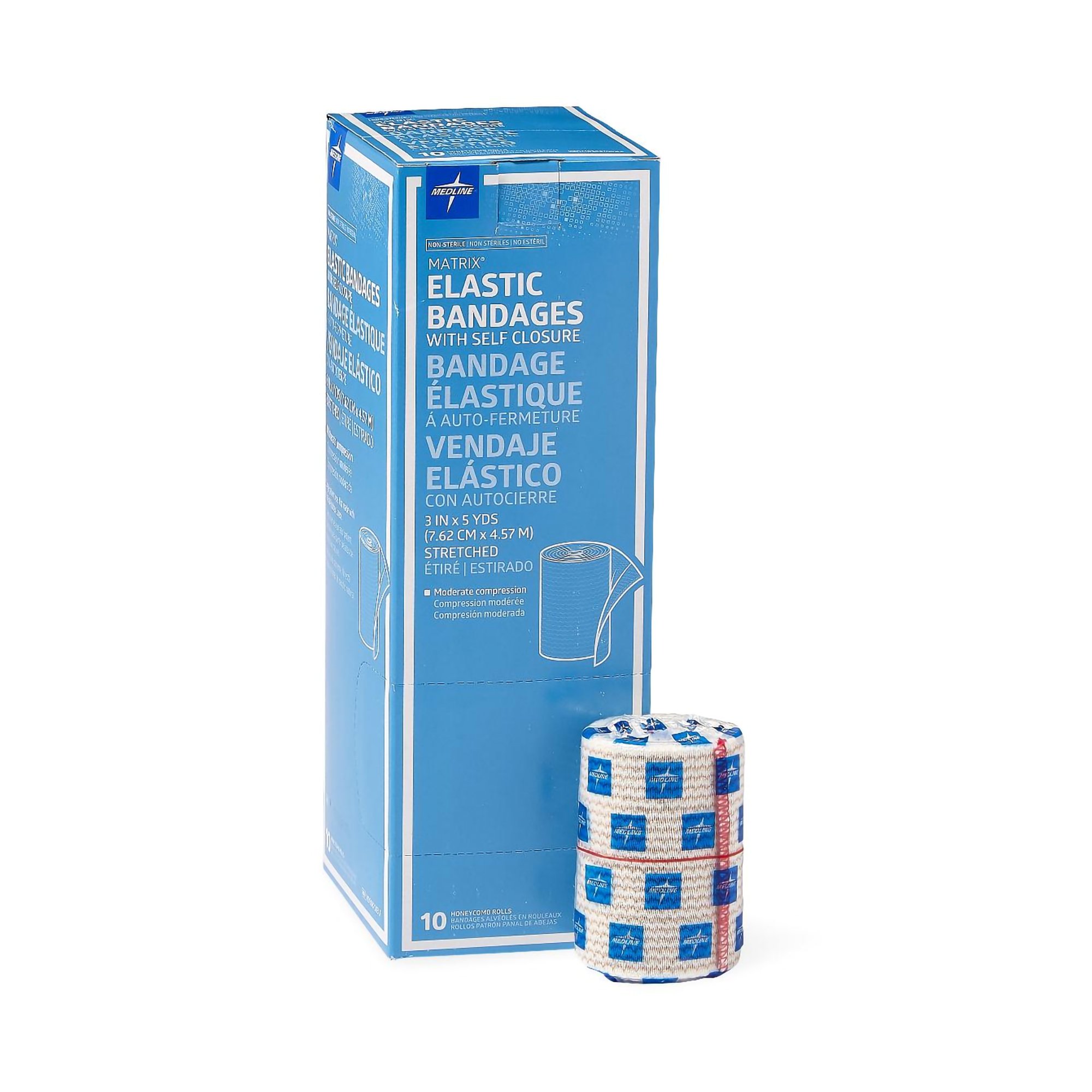 Matrix Double hook-and-loop closure Elastic Bandage, 3 Inch x 5 Yard MK 498689