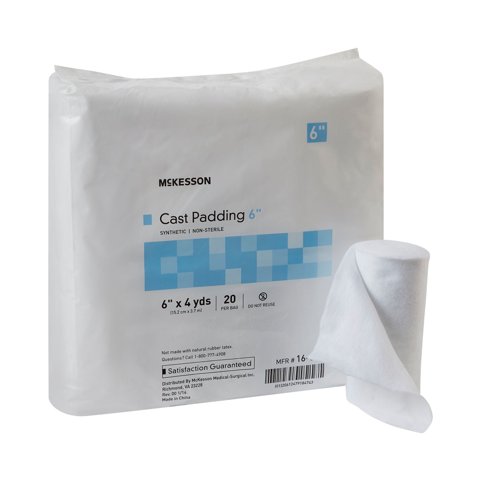 McKesson White Polyester Cast Padding, 6 Inch x 4 Yard MK 734227