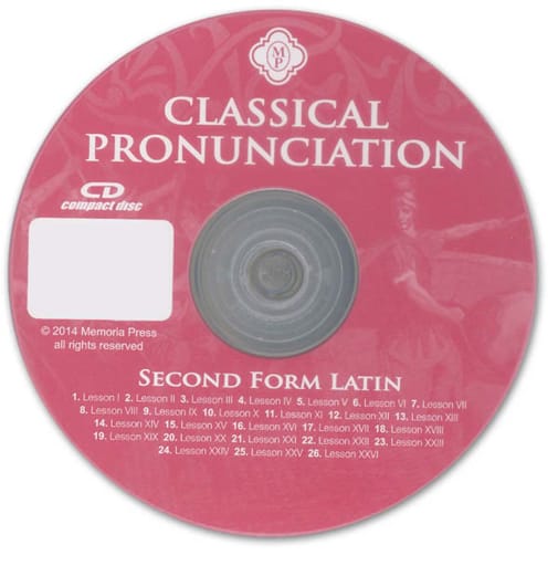 Memoria Press Second Form Latin Classical Pronunciation CD
