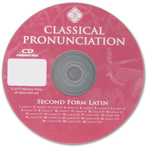 Memoria Press Second Form Latin Classical Pronunciation CD