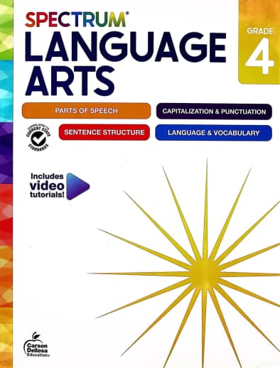 Spectrum Language Arts Workbook Grade 4 (2024 Edition)
