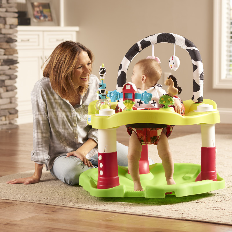 ExerSaucer® Bouncing Activity Saucer (Playful Pastures) Lifestyle Photo ExerSaucer® Bouncing Activity Saucer (Playful Pastures) Lifestyle Photo
