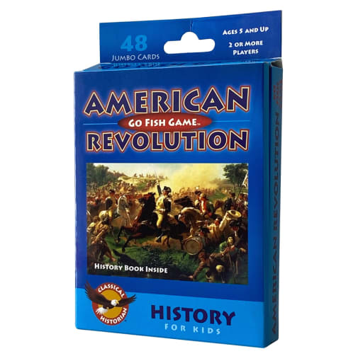 American Revolution Go Fish Game with History Book